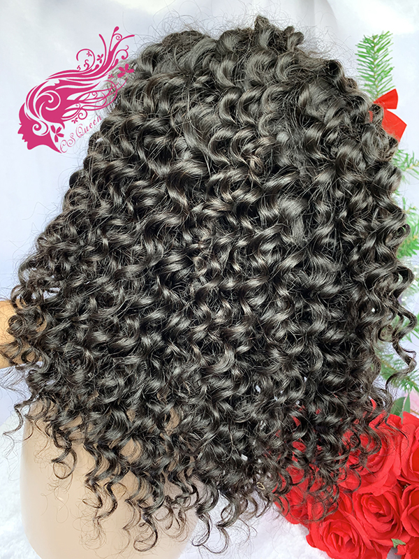 Csqueen Raw Bounce Curly BOB Wig 4*4 Transparent Lace Closure BOB Wig 100% Human Hair 180%density